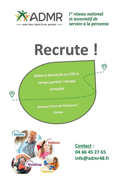 ADMR recrute 2025