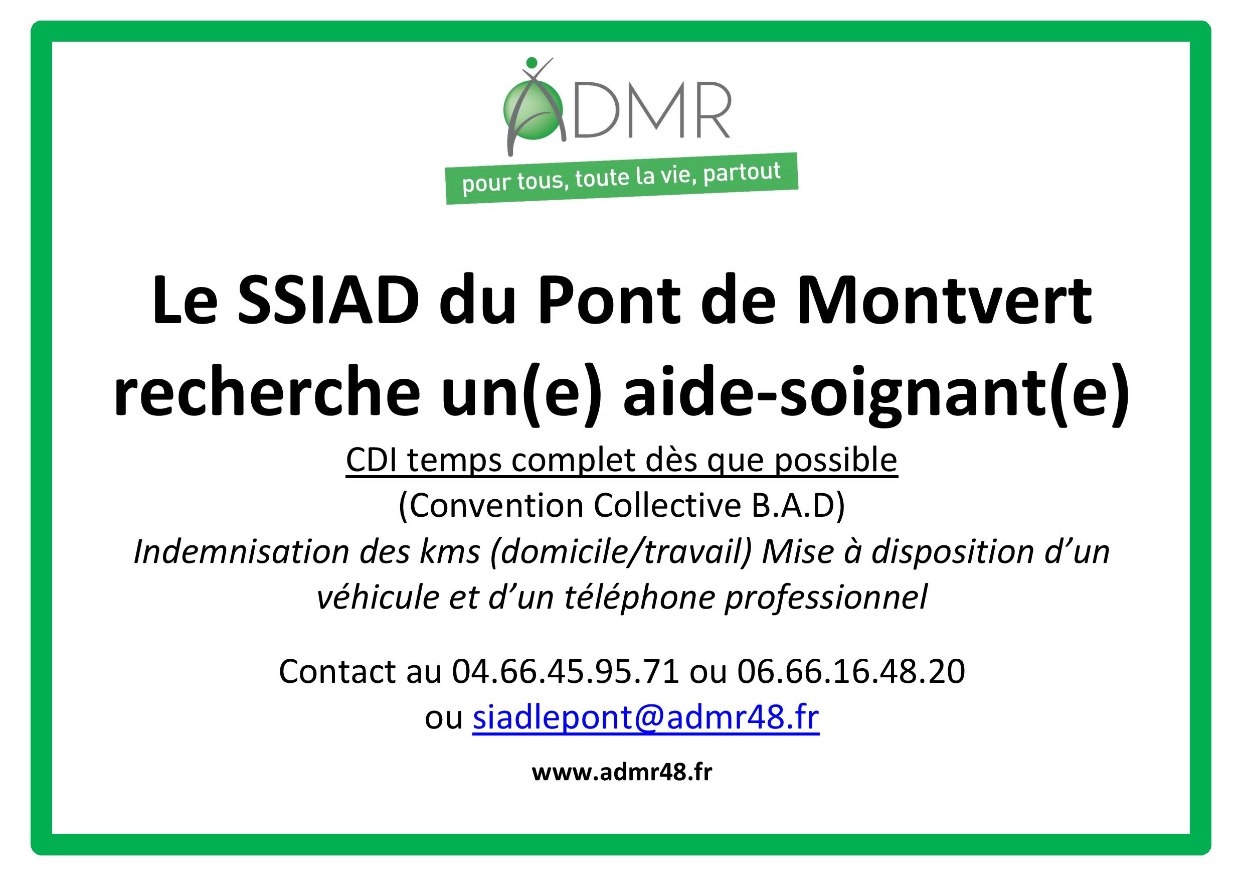 Affiche ADMR Recrute AS le Pont page 001