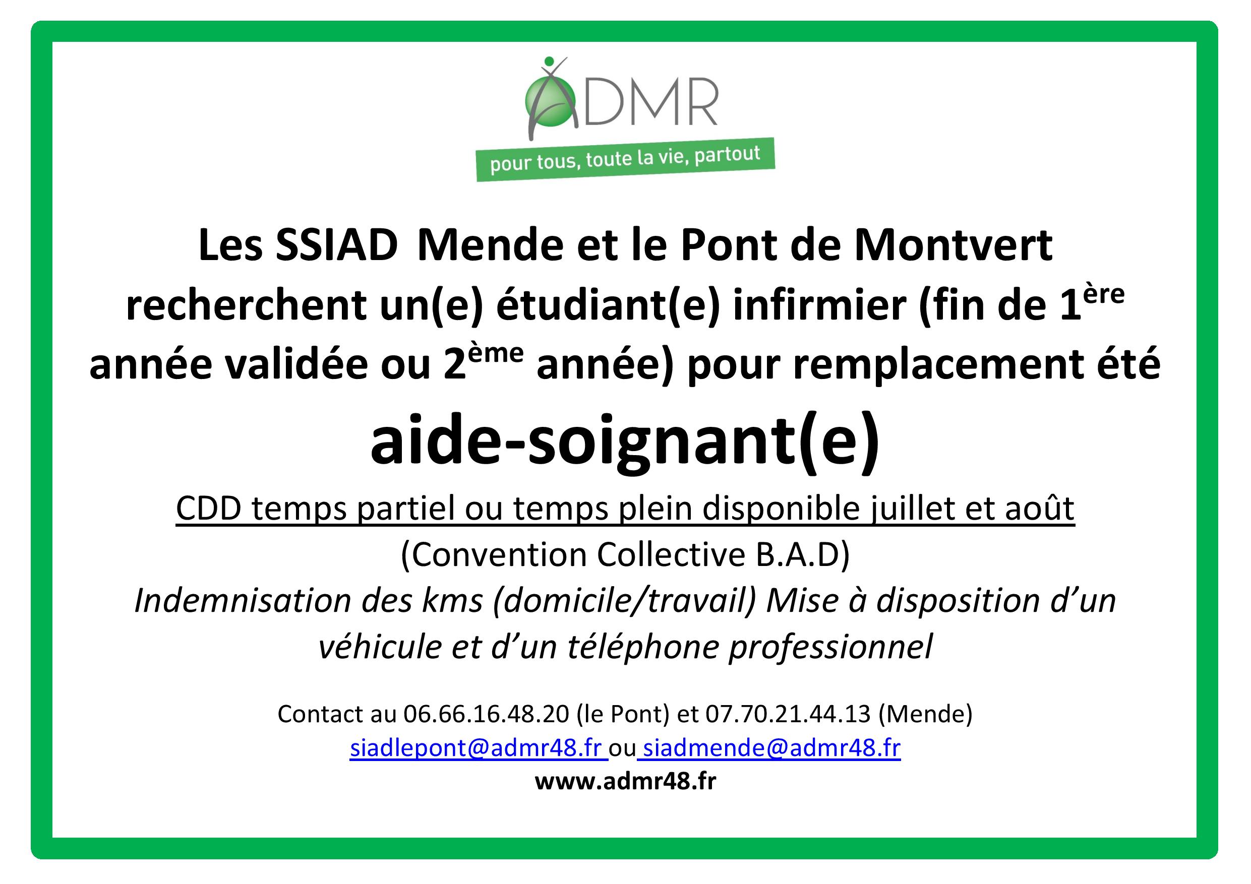 Affiche ADMR Recrute AS le Pont et Mende 2023 page 001