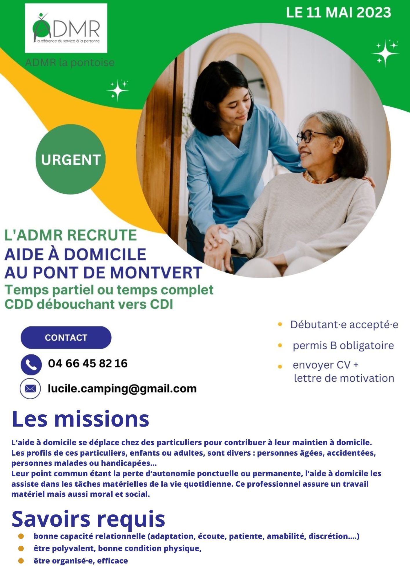 offre emploi ADMR